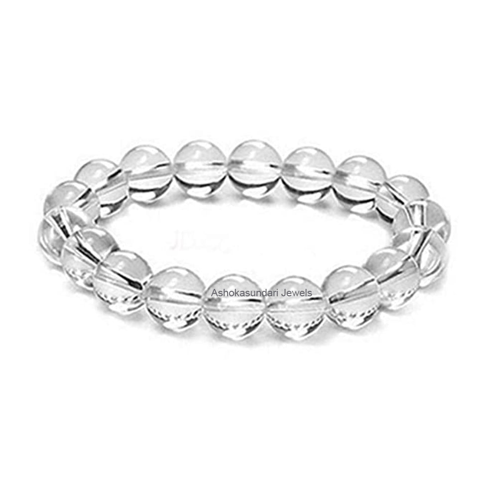 Buy Clear Quartz Bracelet - 8 MM (Clarity and Focus) Online in India -  Crystal Divine